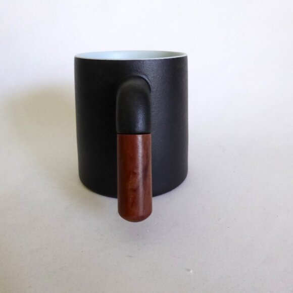 NEW WHENTEA BRAND BLACK GRANITE LIDDED TEA CUP MUG & STRAINER SET - Picture 14 of 14